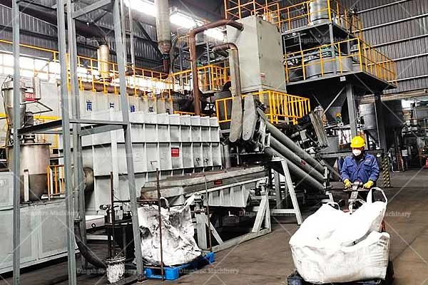 Large lithium battery recycling and processing line